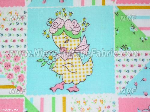 Pastel Nursery Cheater Quilt Fabric
