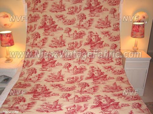 Red And Cream Toile