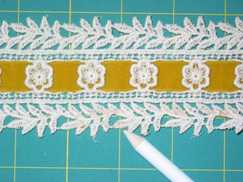 Gold Ribbon and Lace Trim