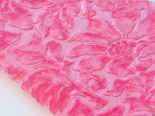 Pink Cut Velvet Velveteen Fabric