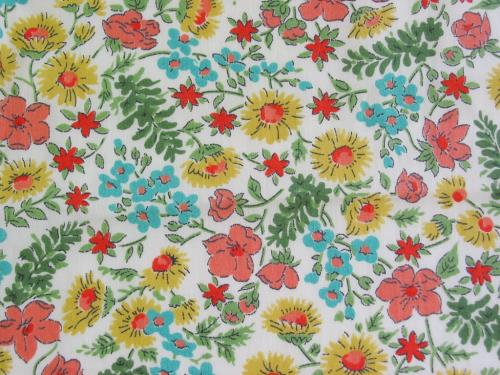 Vintage Wildflower Rayon Fabric